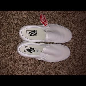 White slip-on vans